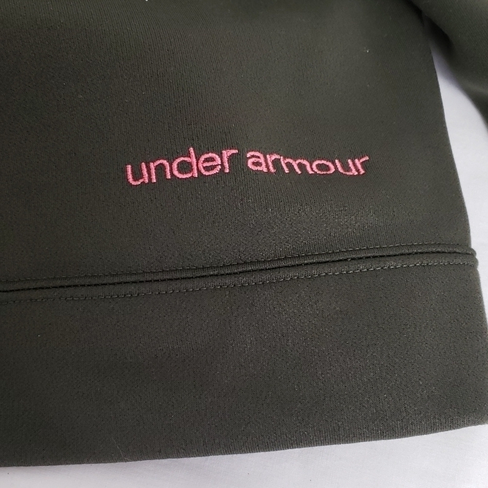 UNDER Armour Cold Gear Storm Hoodie Camo Green with Pink Accent Small VGUC - Picture 5 of 11